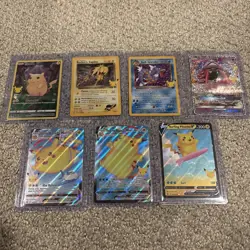 Pokemon Celebrations Card Lot Pikachu Gyarados 7 Different Cards - Image 1