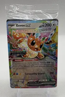 Pokemon TCG Eevee ex - 075/131 (Prismatic Evolutions Stamp) Promo Card SEALED - Image 1