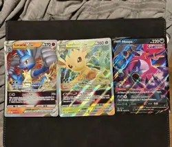 Pokemon Lucario VStar Jumbo , Leafeon VStar Jumbo & Hoopa V Jumbo Promo Cards - Image 1
