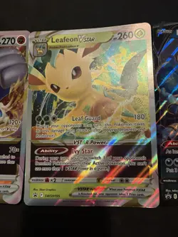 Pokemon Lucario VStar Jumbo , Leafeon VStar Jumbo & Hoopa V Jumbo Promo Cards - Image 3