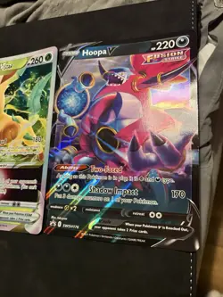 Pokemon Lucario VStar Jumbo , Leafeon VStar Jumbo & Hoopa V Jumbo Promo Cards - Image 4