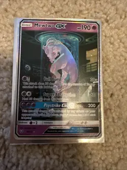 Pokemon TCG Mewtwo GX Secret Rare Shining Legends Card 76/73 Near Mint Condition - Image 1