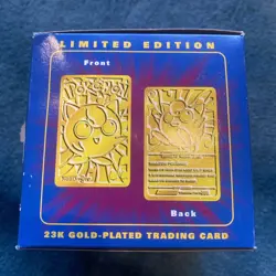 1999 Burger King Pokemon JIGGLY PUFF 23K Gold Card PokeBall Blue* NEW SEALED * - Image 3