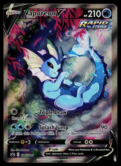 Pokemon Card - Vaporeon V Black Star Promo SWSH181 Holo - Image 1