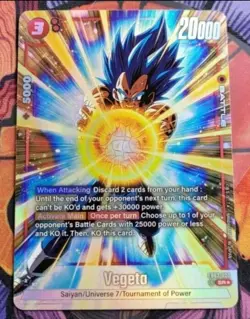 Vegeta SR Alt Art FB03-020 Dragon Ball Super Fusion World Eng Card NM - Image 1