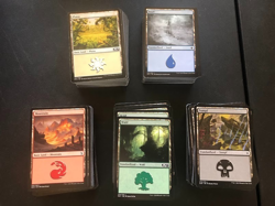 Magic the Gathering Lot of 140 Foil Lands + 325 Normal Lands + 40 Special Art - Image 5
