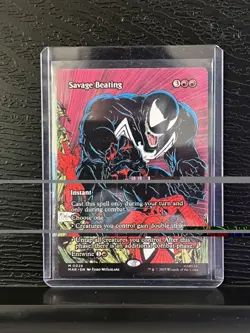 Savage Beating (MAR 026) MTG Spider-Man Marvel Universe - NM - Mythic Regular - Image 3