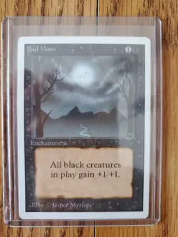 Magic The Gathering BAD MOON UNLIMITED SERIES Enchantment Very Nice Condition - Image 1