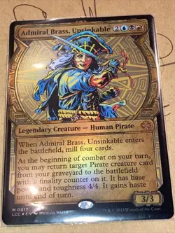 Admiral Brass, Unsinkable - Showcase/Foil MTG Lost Caverns Of Ixalan Pack Fresh! - Image 1
