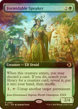 Formidable Speaker (Extended Art) [Lorwyn Eclipsed] 366 NM Foil - Image 1