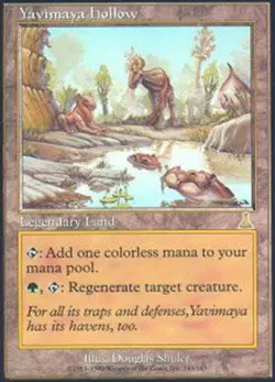 Heavy Play, English MTG Regular Yavimaya Hollow Urza's Destiny Magic the Gatheri - Image 1