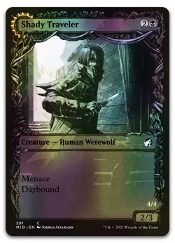 Shady Traveler (Showcase) #291 (Foil) (NM) Midnight Hunt MID Magic MTG - Image 1
