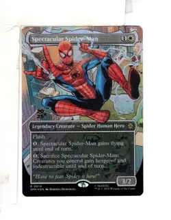 MTG SkeenAB Spectacular Spider-Man (0014) PRERELEASE PROMO FOIL from SPM. NM. - Image 1
