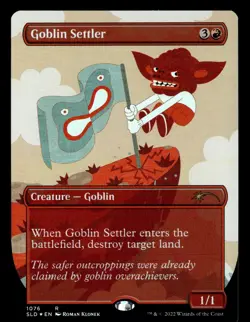 MTG - Secret Lair - Goblin Settler - Borderless Foil NM/MT Magic the Gathering - Image 1