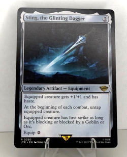 MTG LTR-0250 Sting, The Glinting Dagger - LOTR NM Rare - Image 1