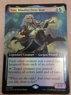 Tam, Mindful First-Year - Foil - (Extended Art) Lorwyn Eclipsed - Mtg - Image 1