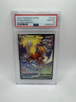 2022 Pokemon Blaziken V Trainer Gallery Silver Tempest TG14/TG30 PSA 10 Gem Mint - Image 1