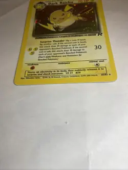 Pokemon Dark Raichu 83/82 Team Rocket Secret Rare Holo Unlimited NM - Image 5