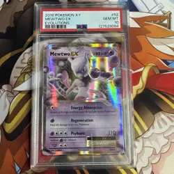 2016 POKEMON XY Mewtwo EX 52/108 Evolutions Holo PSA10 ENGLISH - Image 1