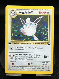 Pokemon TCG Wigglytuff 16/64 Jungle 1st Edition Holo Rare LP - Image 1