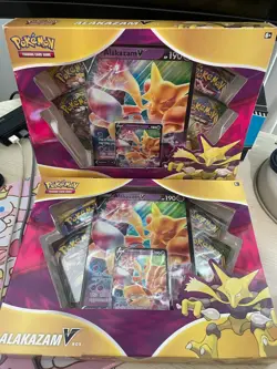 Pokemon TCG Alakazam V Box Factory Sealed 4 Booster Packs (2) - Image 1