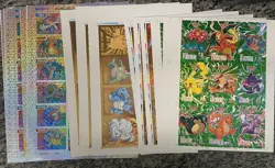 Pokemon- *Rare* Uncut Sheets nice bundle of 12 full sets - Image 1