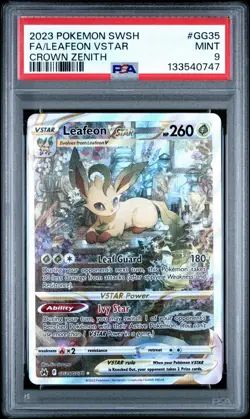 2023 Pokemon Sword & Shield Crown Zenith Leafeon GG35 PSA 9 - Image 1