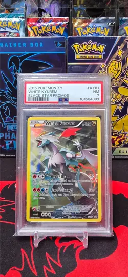 2015 Pokemon XY Black Star Promos #XY81 White Kyurem PSA NEAR MINT 7 - Image 1