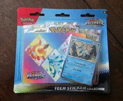 (Set of 3) Pokemon TCG Prismatic Evolutions Tech Sticker Collection New Sealed - Image 1