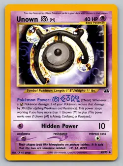Pokemon TCG Neo Discovery Unown [M] 49/75 - Image 1