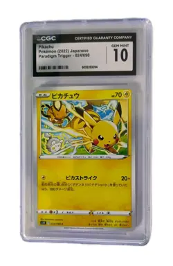 Pikachu Pokemon 2022 Japanese Paradigm Trigger 024/098 CGC Gem Mint 10 - Image 1
