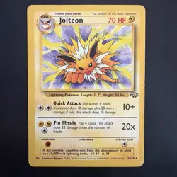 Pokemon Vintage TCG Jolteon Jungle Non Holo Rare 1999 WotC - Image 1