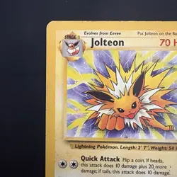 Pokemon Vintage TCG Jolteon Jungle Non Holo Rare 1999 WotC - Image 2