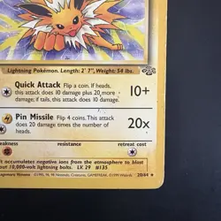 Pokemon Vintage TCG Jolteon Jungle Non Holo Rare 1999 WotC - Image 4