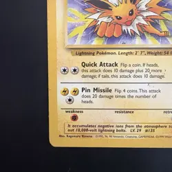 Pokemon Vintage TCG Jolteon Jungle Non Holo Rare 1999 WotC - Image 5