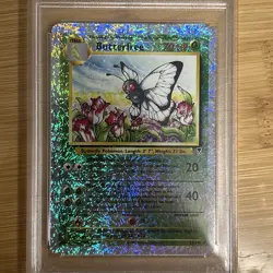 2002 POKEMON LEGENDARY COLLECTION #21 BUTTERFREE-REVERSE FOIL PSA 8 - Image 3