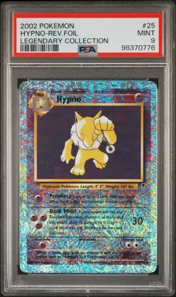 Pokemon Hypno Legendary Coll. Reverse Holo Rare #25 PSA 9 Mint - Image 1