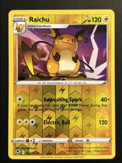 Pokemon TCG Raichu Silver Tempest 050/195 Reverse Holo Rare NM/M - Image 1