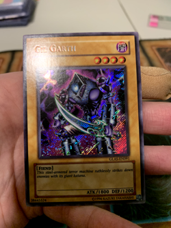 Yugioh Gil Garth Secret Rare Unlimited GLAS-EN091 FULL HOLO BLEED - LP - Image 4