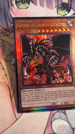 Yugioh Asian English LEDE-AE081 Gandora the Dragon of Destruction Ultimate rare - Image 2