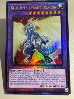 Yugioh Asian English ES01-AE023 Blue-Eyes Tyrant Dragon Ultimate Rare NM - Image 1