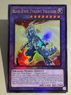Yugioh Asian English ES01-AE023 Blue-Eyes Tyrant Dragon Ultimate Rare NM - Image 2