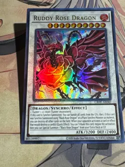 Yugioh Asian English CR09-AE040 Ruddy Rose Dragon Ultimate rare NM - Image 1