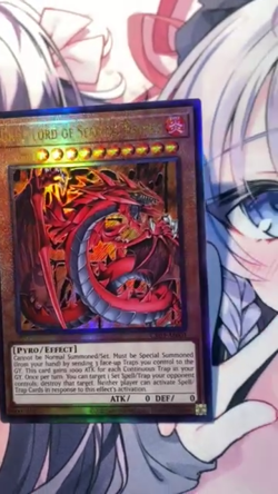 Yugioh Asian English CR03-AE001 Uria, Lord of Searing Flames Ultimate rare NM - Image 2