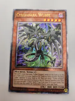 YUGIOH- Cyberdark Wurm - ALIN-EN027 - Quarter Century Secret Rare - 1st Edition - Image 1