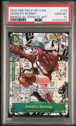 2025 ONE PIECE OP12-LEGACY OF THE MASTER #118 JEWELRY BONNEY PSA 10 - Image 1