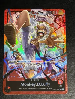 Monkey.D.Luffy ST21-001 - One Piece TCG Starter Deck EX: Gear 5 Foil NM Leader - Image 2