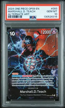 Marshall.D.Teach (093) (Alternate Art) OP09-093 Emperors in the New World PSA 10 - Image 1