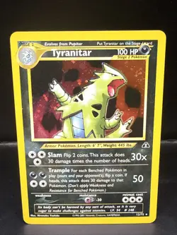 Pokemon TCG Tyranitar Holo Rare Card 12/75 Neo Discovery - Image 2