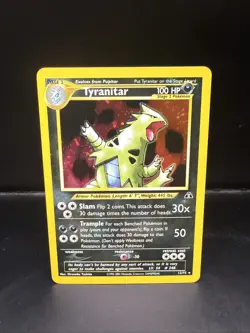 Pokemon TCG Tyranitar Holo Rare Card 12/75 Neo Discovery - Image 3